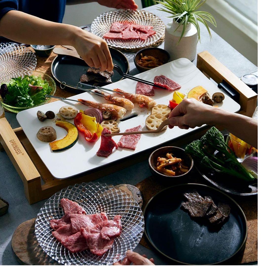 美品Princessプリンセス テーブルグリルピュア ホットプレートセラミック