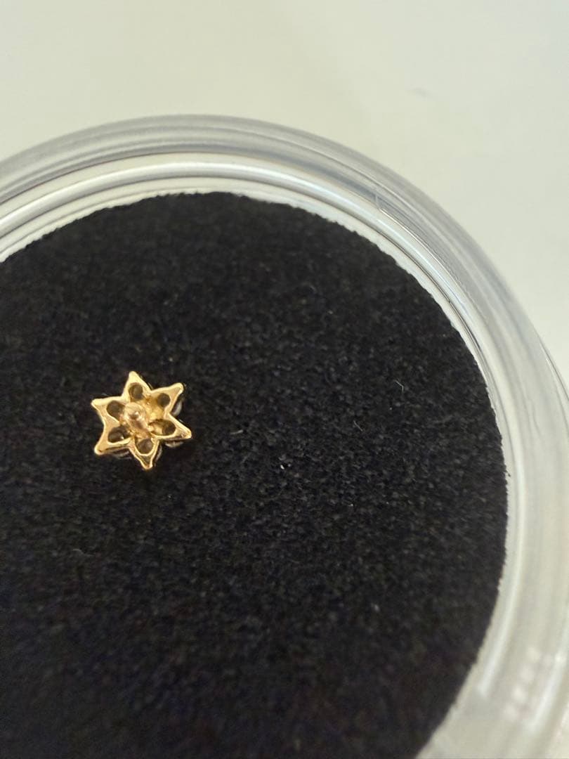 PICOLLET K18YG/PT ダイヤモンドフラワーピアス