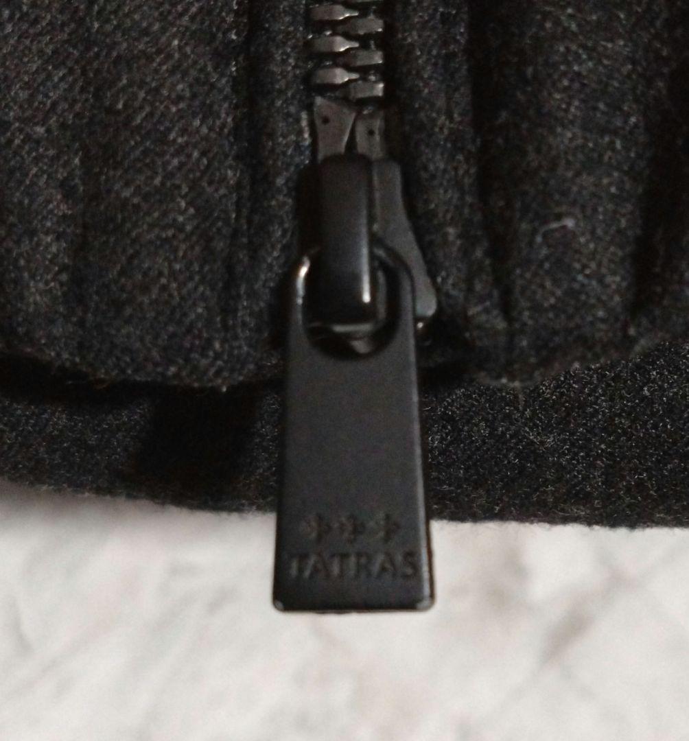 【美品】TATRAS ウール ダウン ベスト 03 チャコールグレー