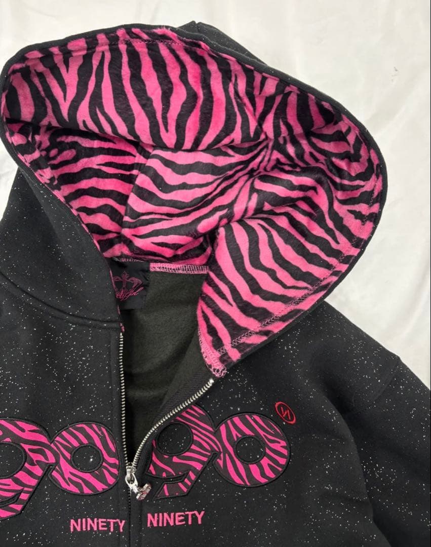 トップス 9090girls Black Pink Zebra