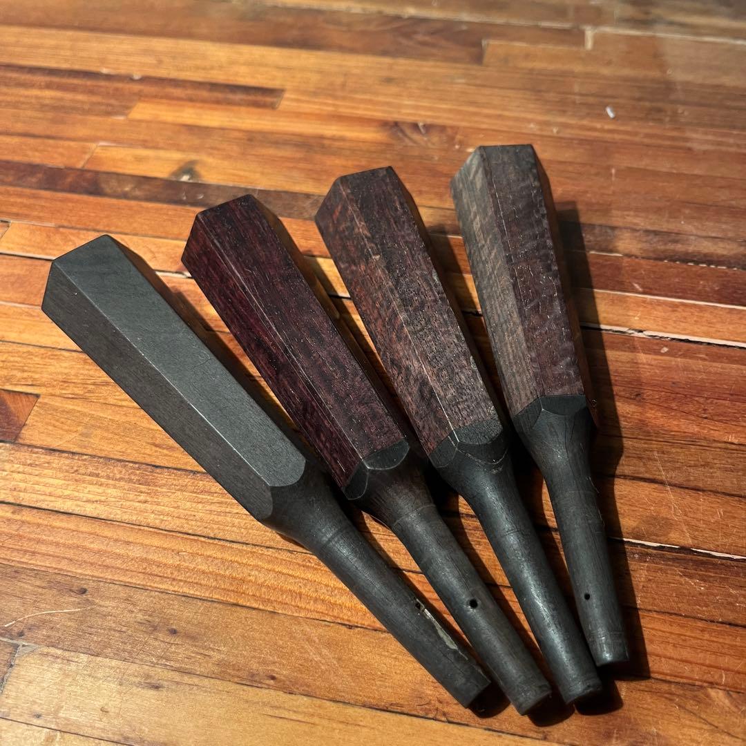 三味線用 糸巻き（素六型）7本セット 黒檀製 ミックス