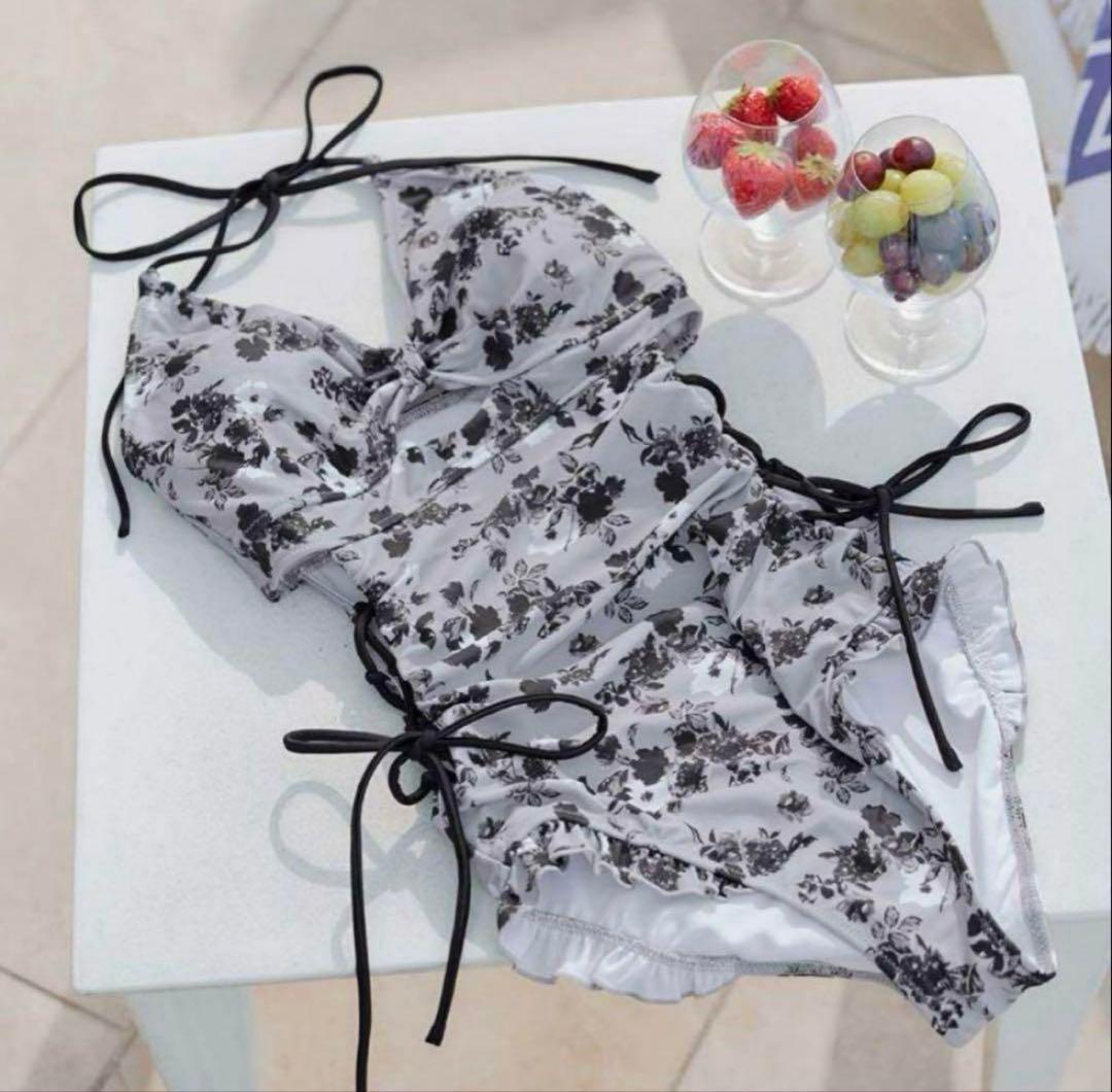 【完売品】cherimi シェリミー 水着 ワンピース グレー 伊藤桃々