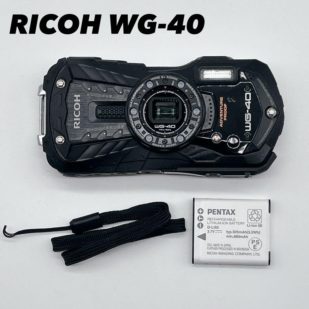 RICOH WG-40 防水デジタルカメラ ブラック