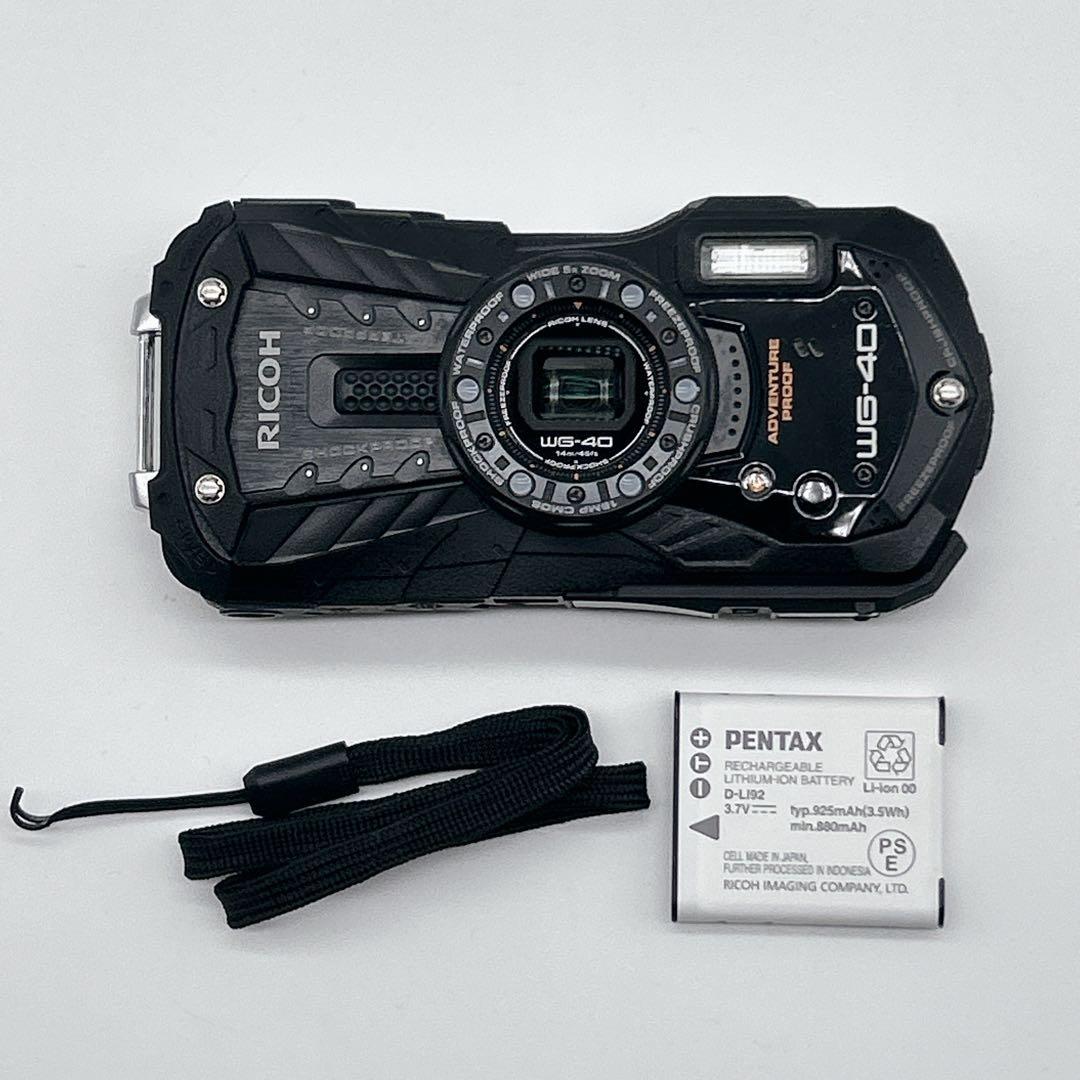RICOH WG-40 防水デジタルカメラ ブラック