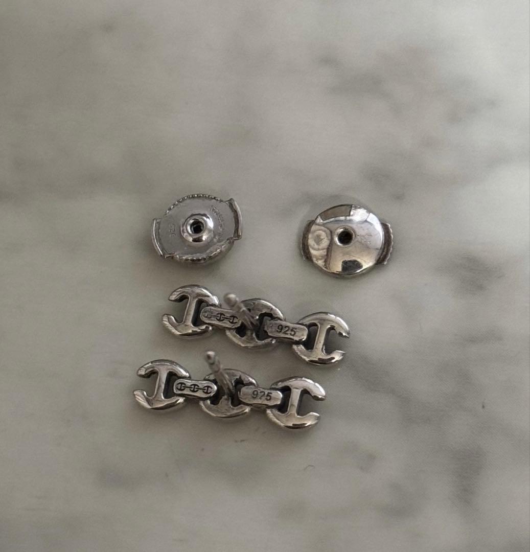 ホーセンブース ピアス シルバー 925 トグル スタッズ トライリンク