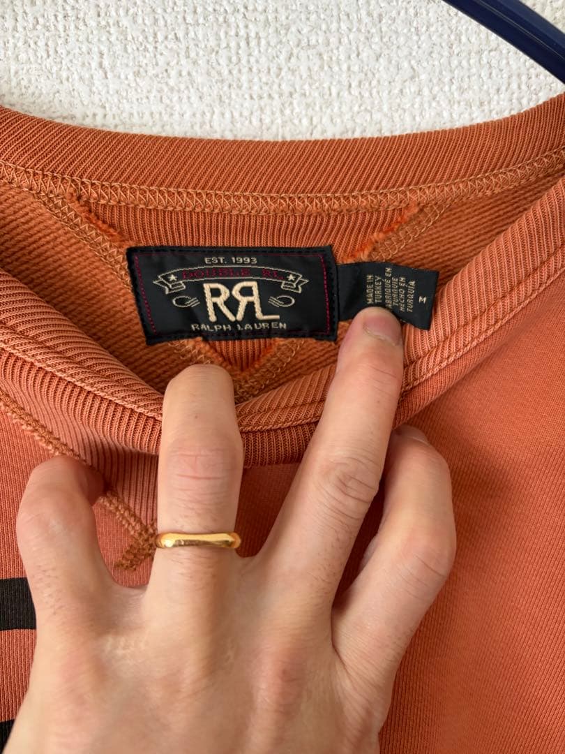 RRL ダブルアールエル　ランチロゴ クルーネック トレーナーM