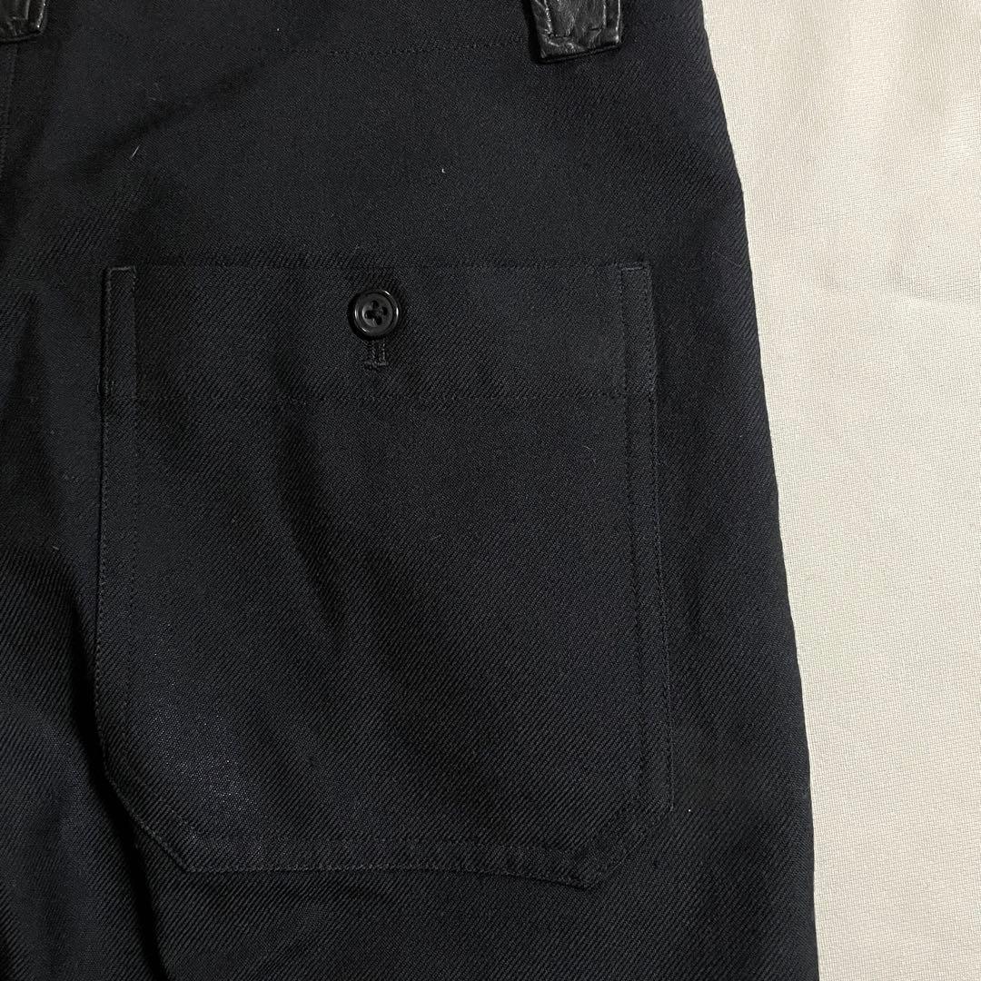 90s Y'S Yohji yamamoto wool レザー Slacks