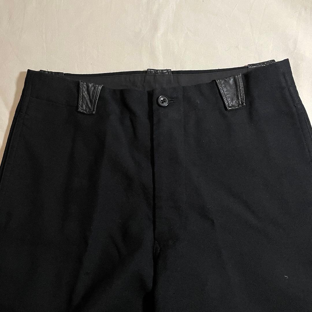 90s Y'S Yohji yamamoto wool レザー Slacks