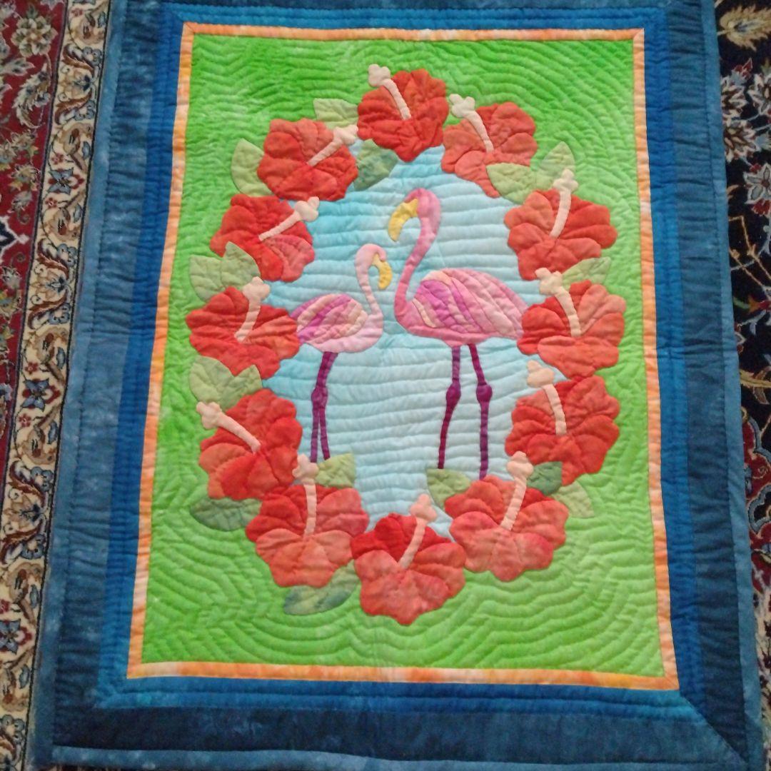 Kathy mom ハワイアンキルト　タペストリー完成品