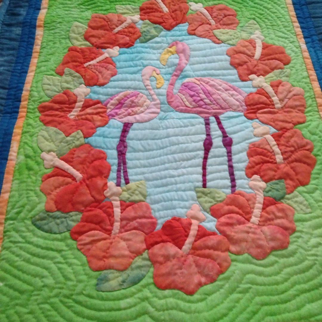 Kathy mom ハワイアンキルト　タペストリー完成品