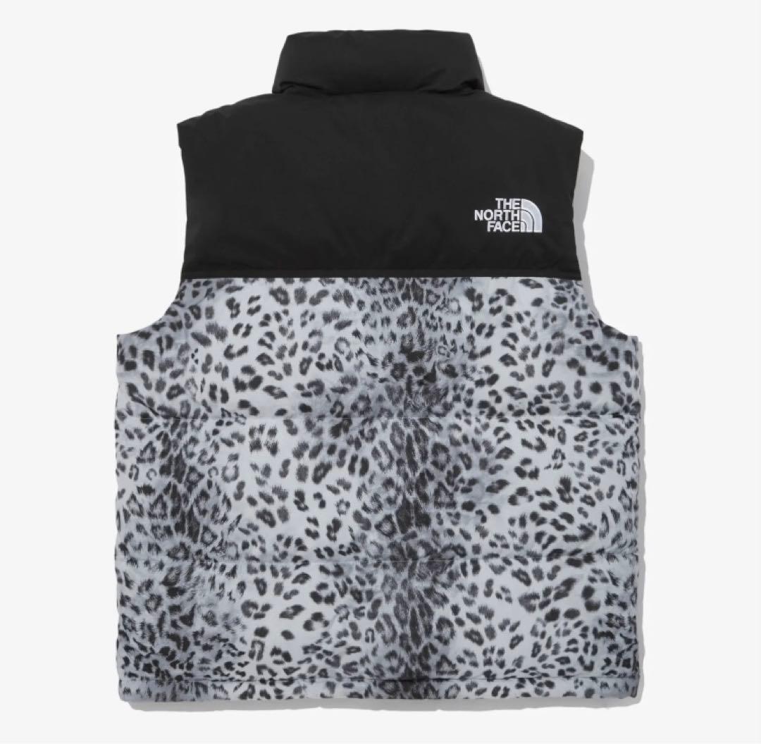 ノースフェイス ダウンベスト ノベルティーヌプシベスト 海外限定　ヒョウ柄