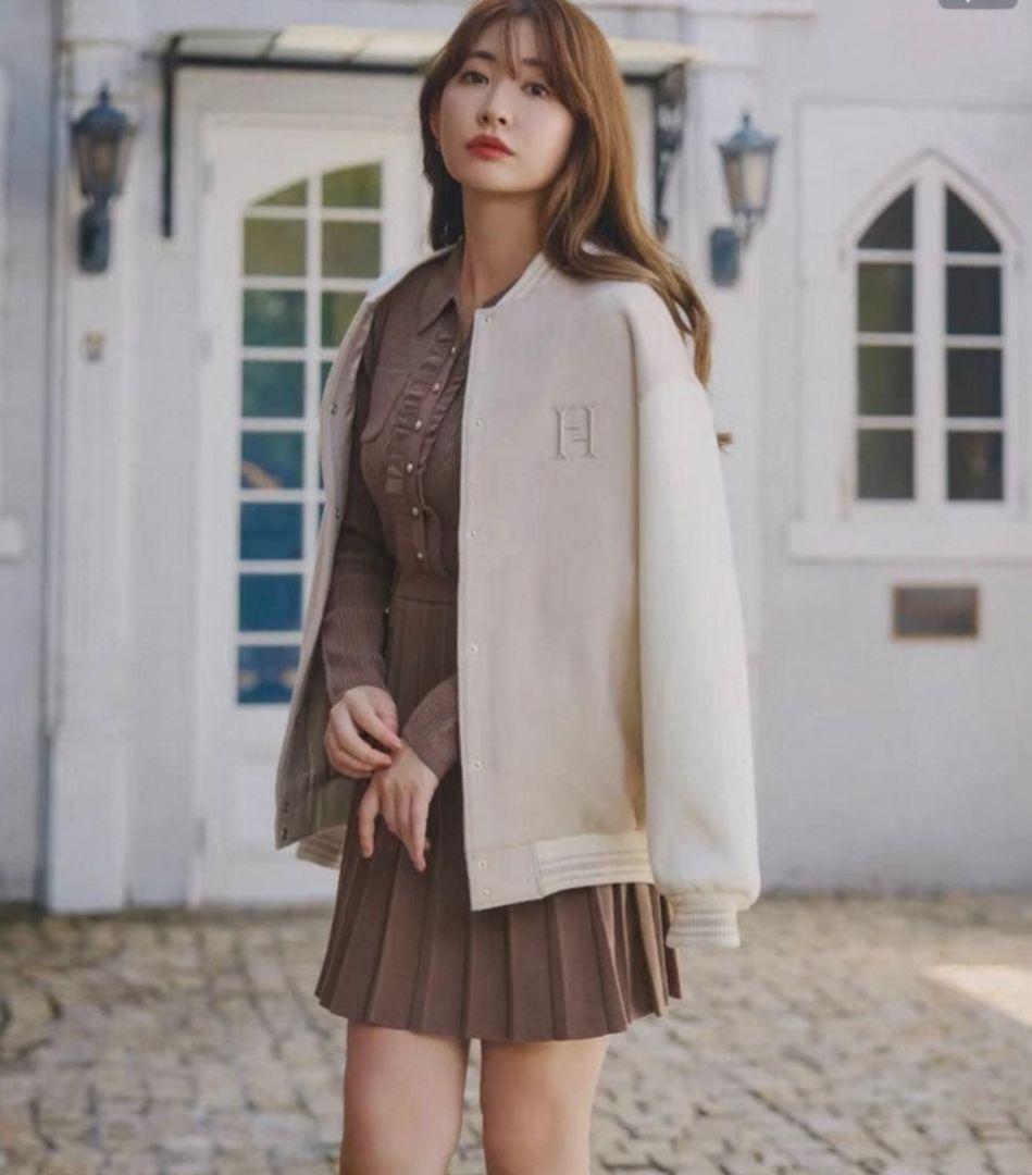 Herlipto H Logo Varsity Jacket M　スタジャン