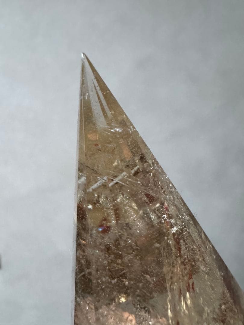 【高品質】ブラジル産 非加熱シトリン ファセットカット（ライモナイト・虹入り）