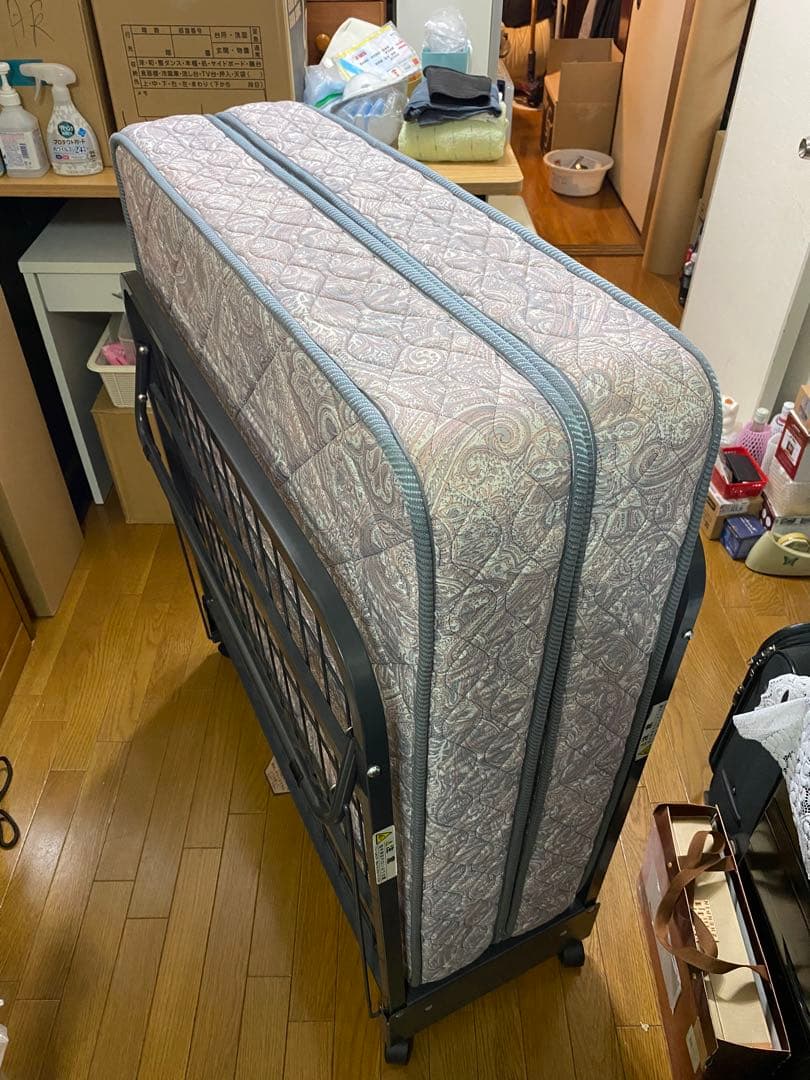【美品】 FRANCEBED フランスベッド 折りたたみベッド 花柄デザイン