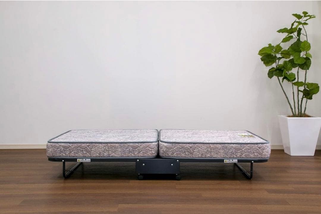 【美品】 FRANCEBED フランスベッド 折りたたみベッド 花柄デザイン