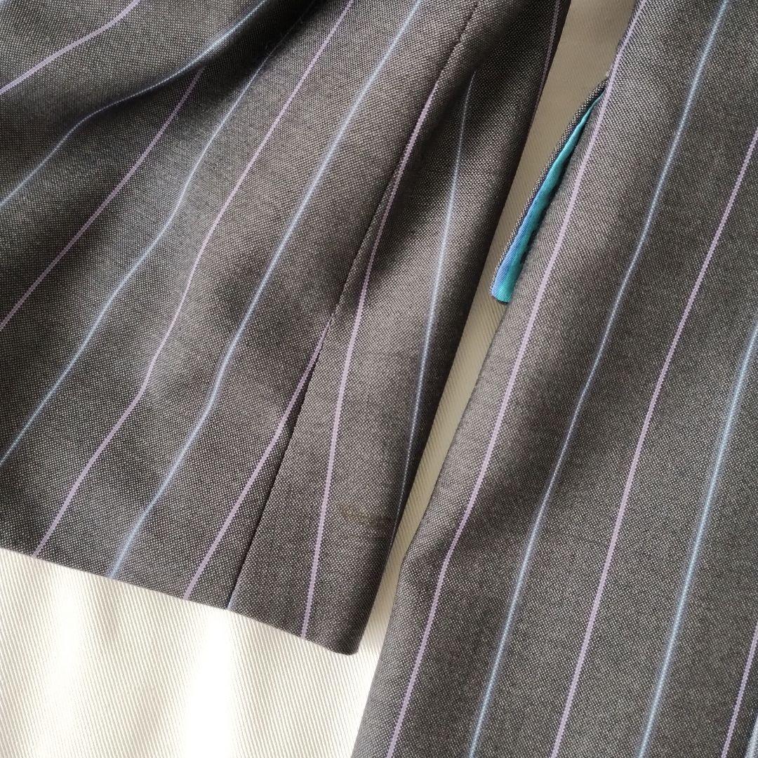 エトロ ETRO ストライプ シングル 3B スーツ セットアップ 50 グレー
