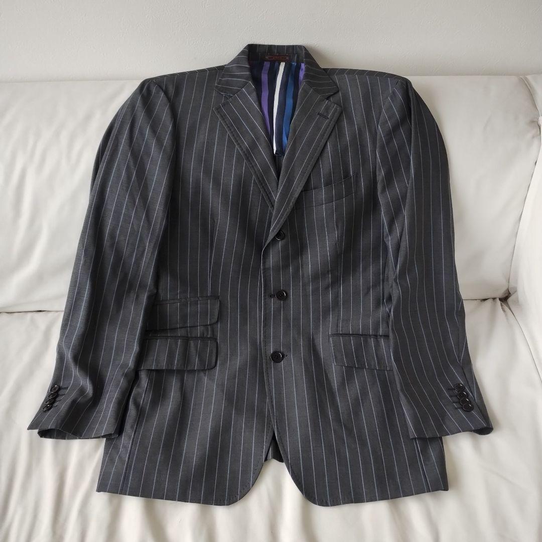 エトロ ETRO ストライプ シングル 3B スーツ セットアップ 50 グレー