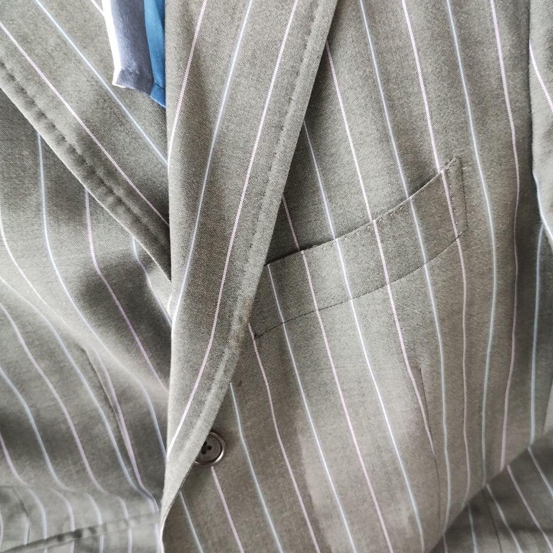 エトロ ETRO ストライプ シングル 3B スーツ セットアップ 50 グレー