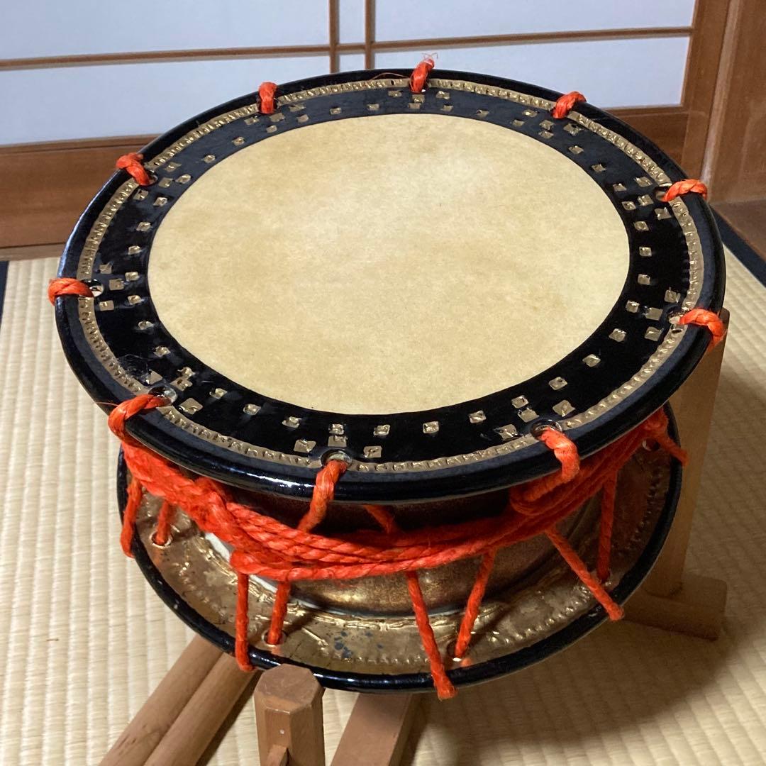 締太鼓 和太鼓 和楽器 バチ スタンド付き 伝統芸能