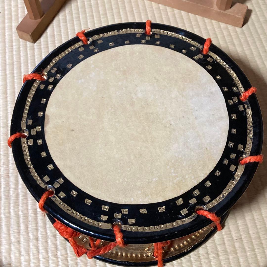 締太鼓 和太鼓 和楽器 バチ スタンド付き 伝統芸能