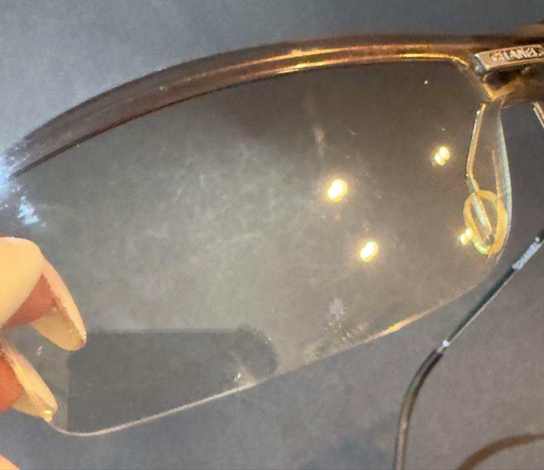 ヴィンテージCHANEL サングラスパール付 シルバー フレーム