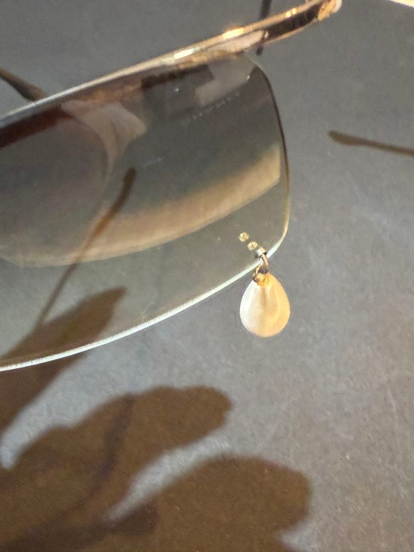 ヴィンテージCHANEL サングラスパール付 シルバー フレーム