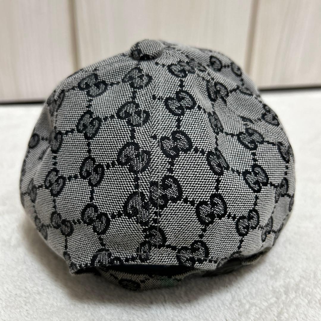 GUCCI GGパターン キャップ グレー/ブラック
