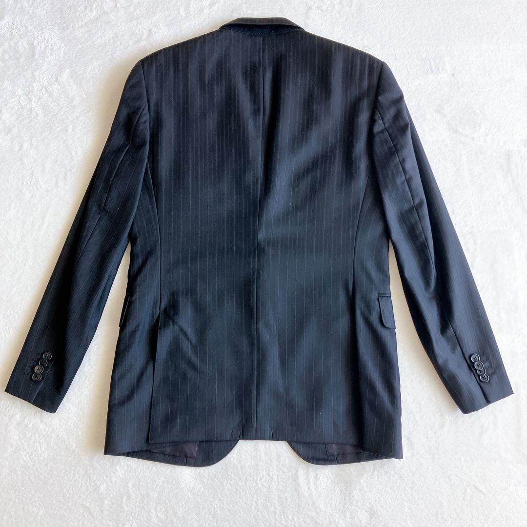 高級 ポールスミス ロロピアーナ ストライプ 黒 セットアップ 裏地 ドット M