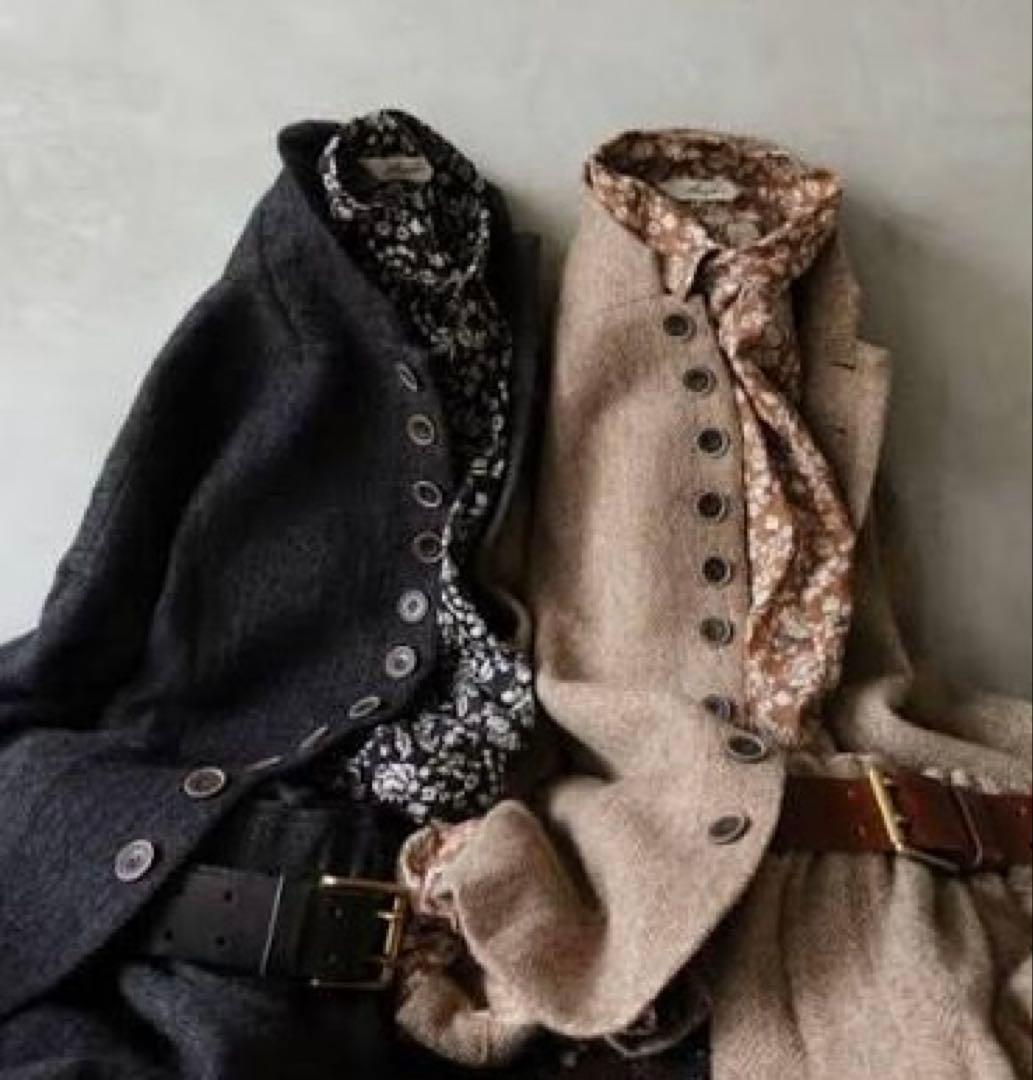 ichi antiquities ウール ヘリンボーン テーラードジャケット