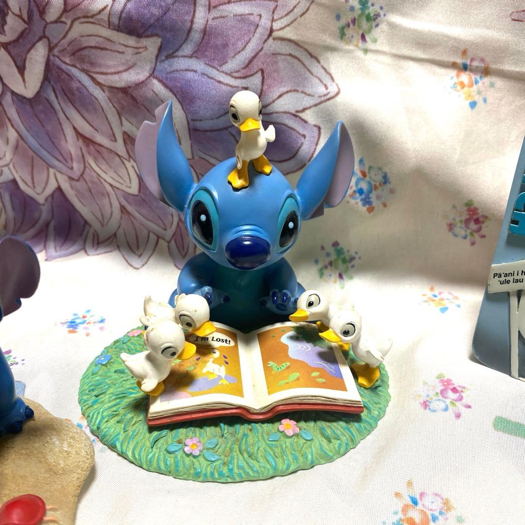 スティッチ アヒル 置物 小物入れ ケース フィギュア ディズニーストア 果物