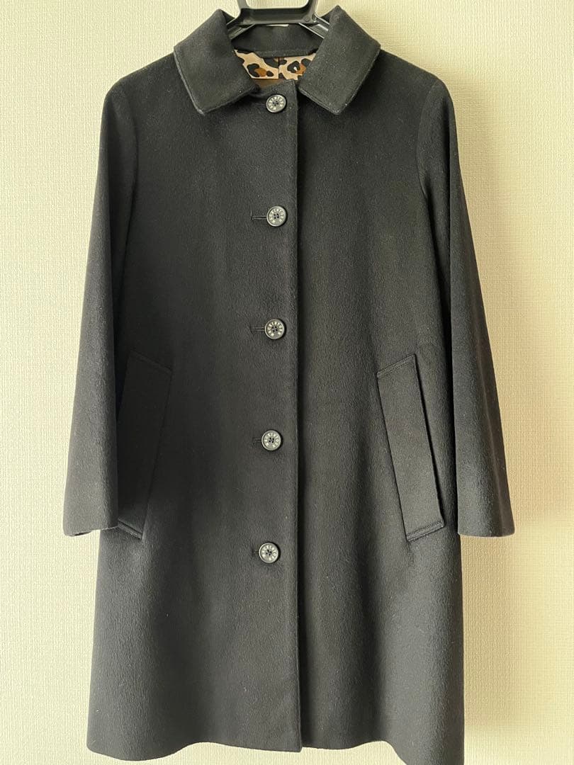 マッキントッシュ　レオパード　コート　黒　MACKINTOSH