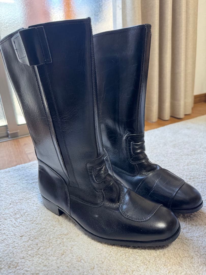 昭和　白バイ　交通機動隊　ロング丈ブーツ　本皮仕様　27EEE