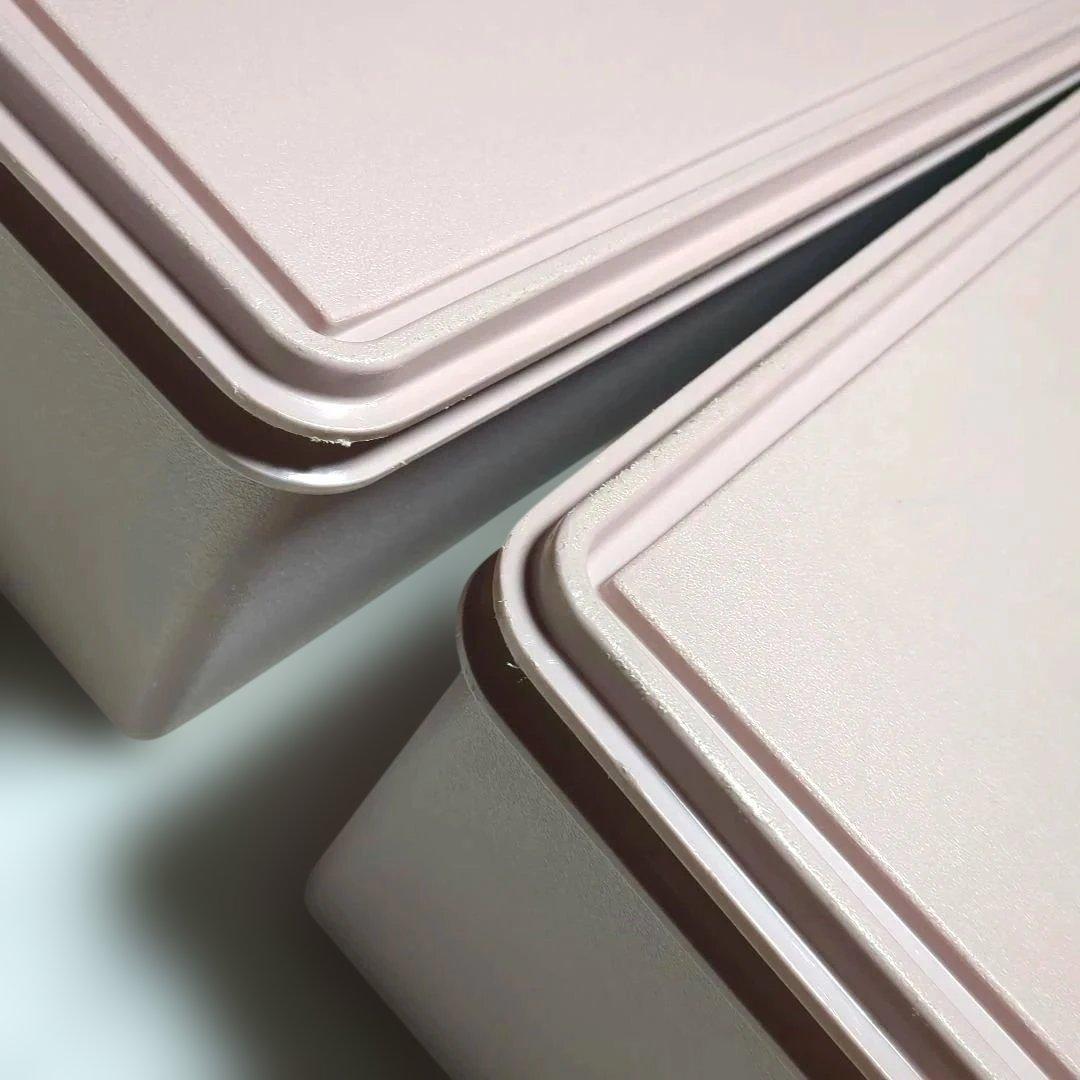 タッパーウェア　ピンク　ロングスーパーケース　2個