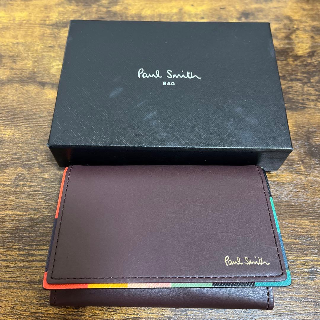 【新品未使用⠀】Paul Smith 名刺入れ ブラウン レザー 箱付き