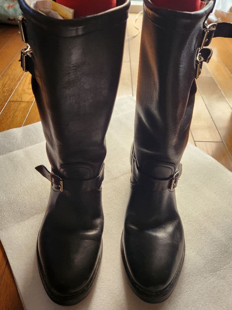 黒のバックル付きエンジニアブーツ　サイズ30センチ位