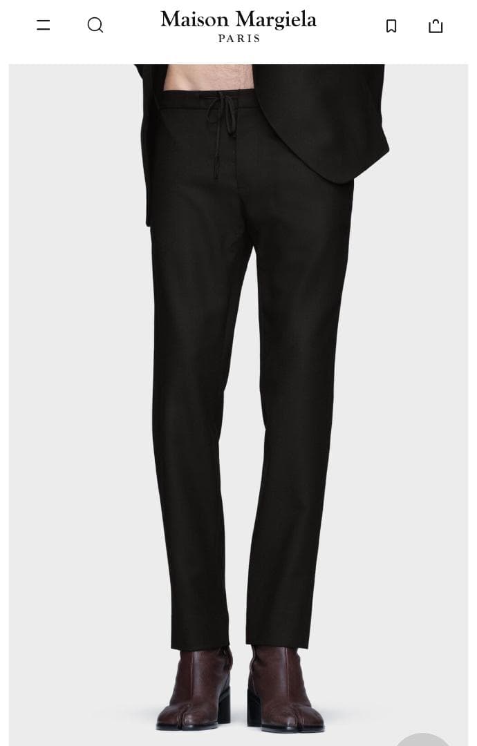 Maison Margiela（メゾンマルジェラ）ウールトラウザーズ黒 現行美品