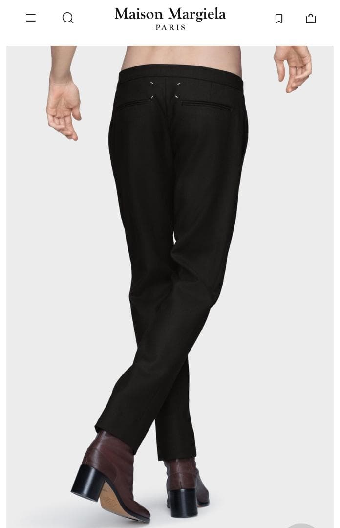 Maison Margiela（メゾンマルジェラ）ウールトラウザーズ黒 現行美品