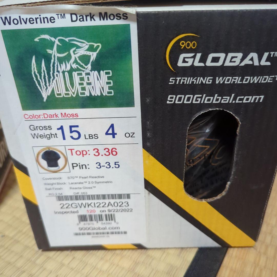 Wolverine Dark Moss ボウリングボール 15lbs