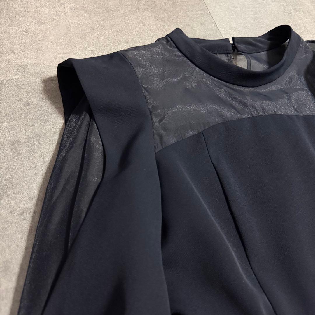 本日限定【大きめ】ルイルエ セットアップ スリットスリーブペプラムトップスLL