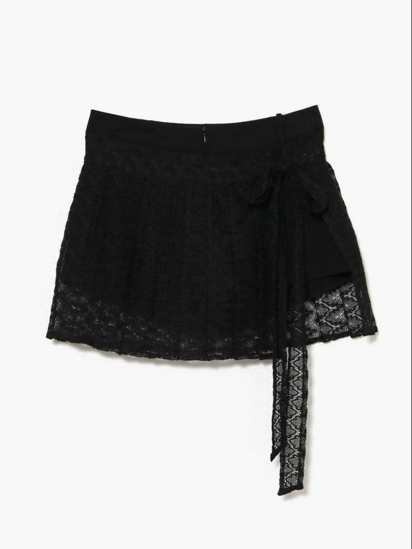 スカート theredthread G tech pleats skirt / BLACK