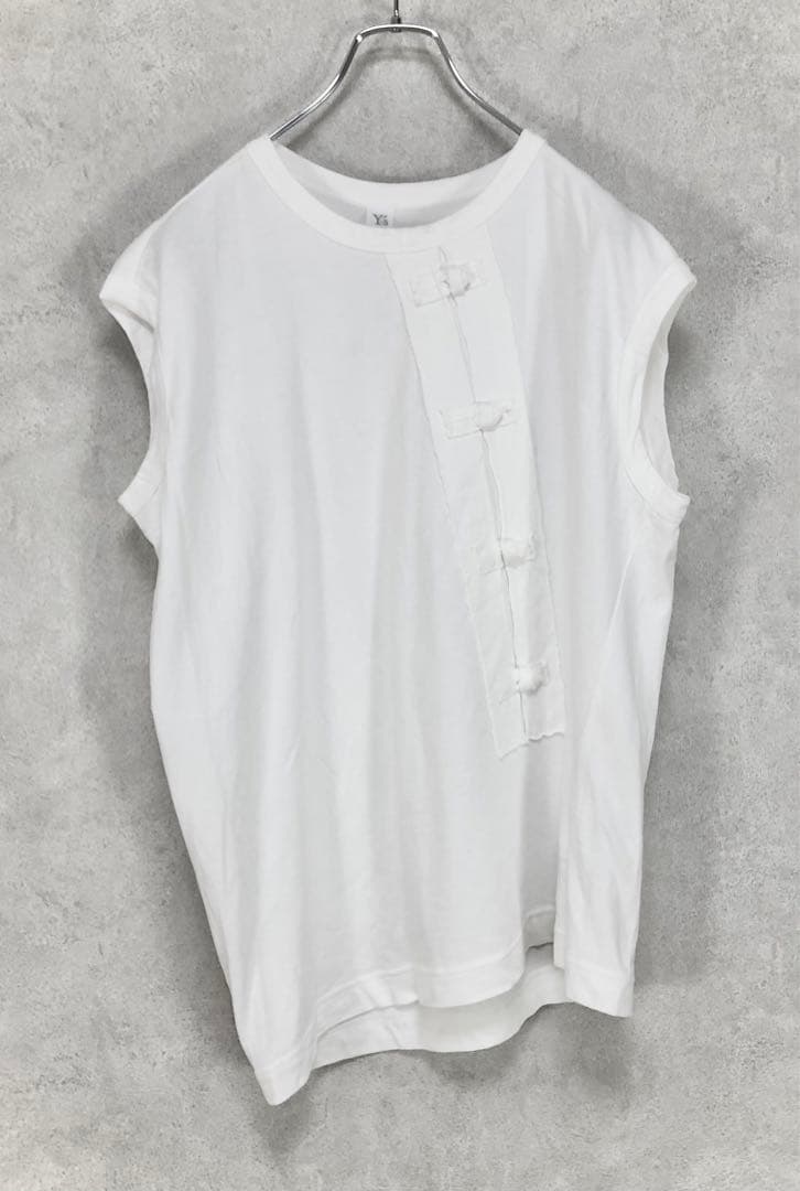 Y's ワイズ チャイナトップス フレンチスリーブ 白 ホワイト