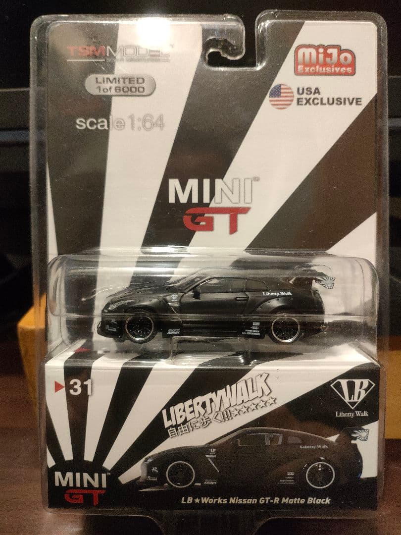 ミニカー MINI GT LBWK Nissan GT-R Matte Black 31