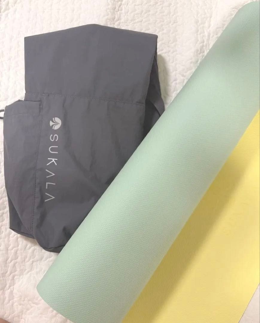 【美品】SUKALA リバーシブルヨガマット　収納バッグ付き