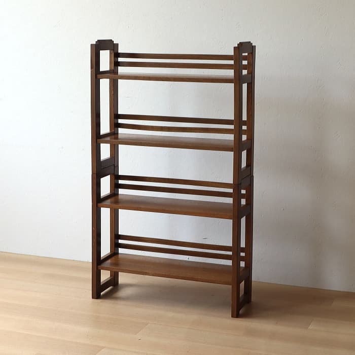 アンティーク 上下分割 本棚 書棚 無垢材 収納棚 古家具 ラック