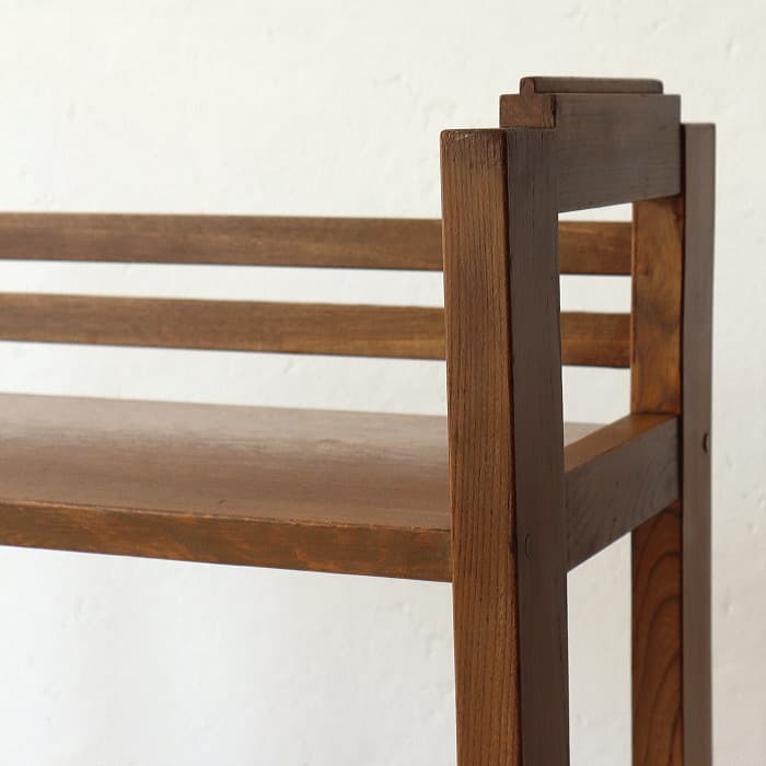 アンティーク 上下分割 本棚 書棚 無垢材 収納棚 古家具 ラック