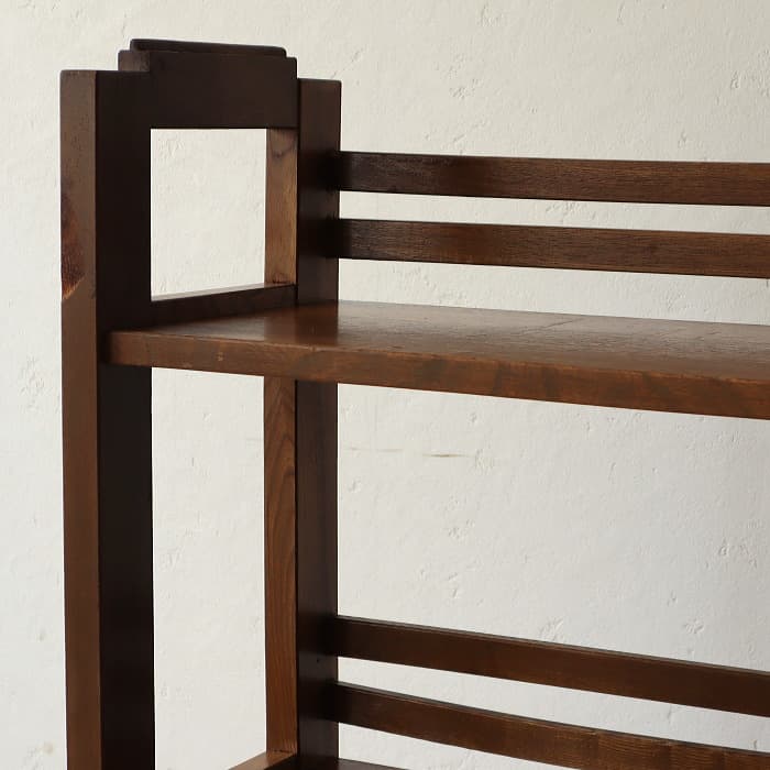 アンティーク 上下分割 本棚 書棚 無垢材 収納棚 古家具 ラック