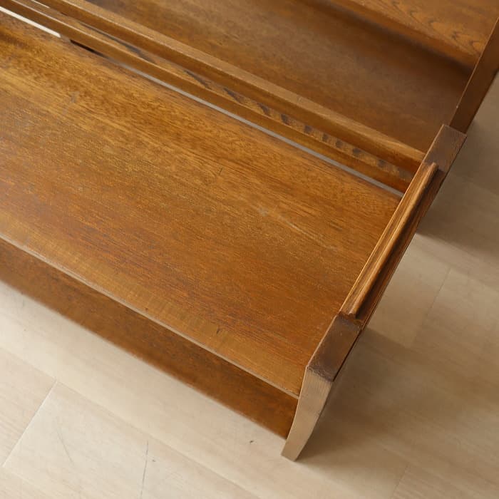 アンティーク 上下分割 本棚 書棚 無垢材 収納棚 古家具 ラック