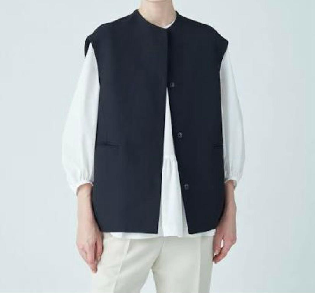 ballsey ピンドットマトラッセ コクーンジレ