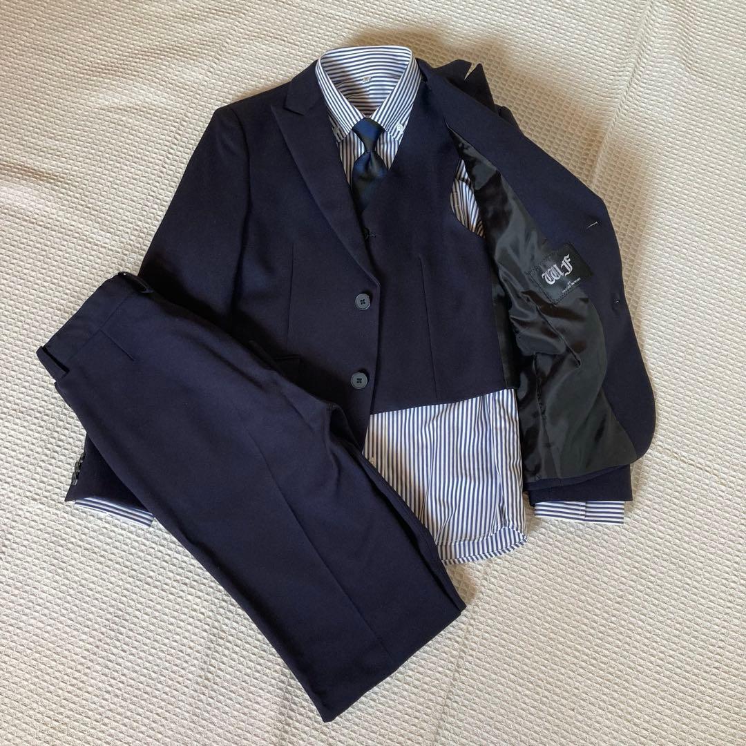 ※のりぞ〜様※ フォーマル5点ワンダーファクトリー スーツ150キッズ ネイビー