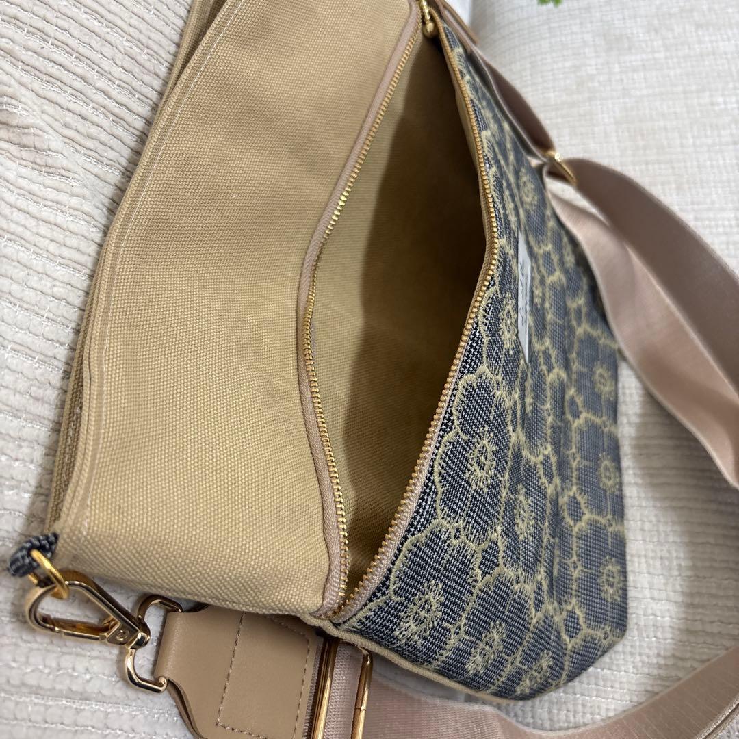 ミナペルホネン　Anemone と８号帆布 ショルダーバック　ハンドメイド